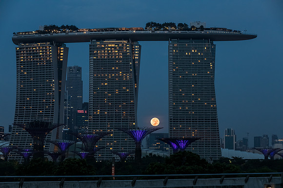 Super Moon Setting